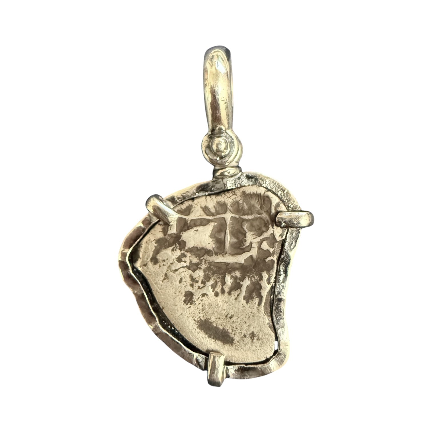 Private collection Spanish cob - 1/2 Reale - Sterling Silver Mount