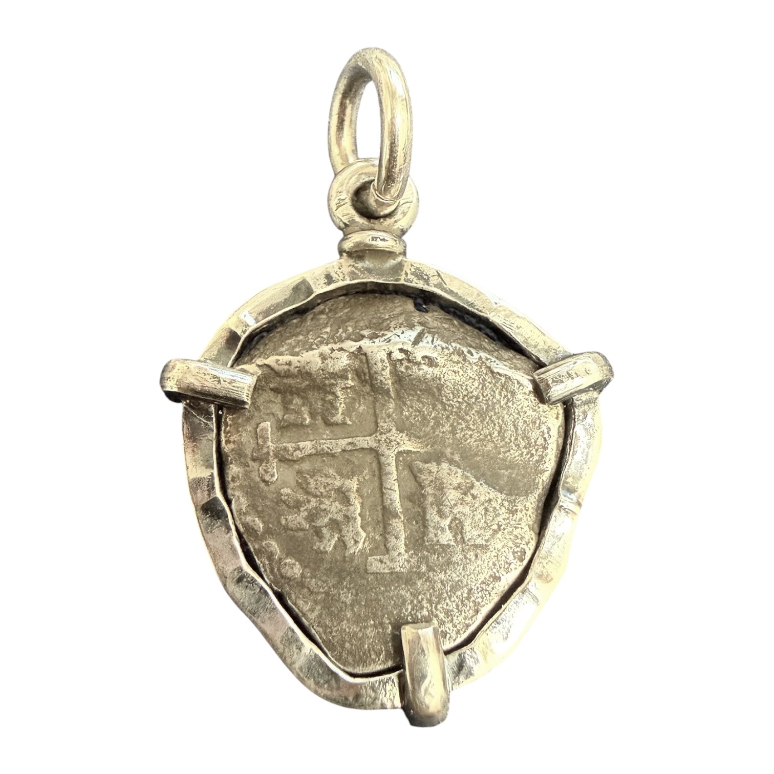 Private collection Spanish cob - 1/2 Reale - Sterling Silver Mount