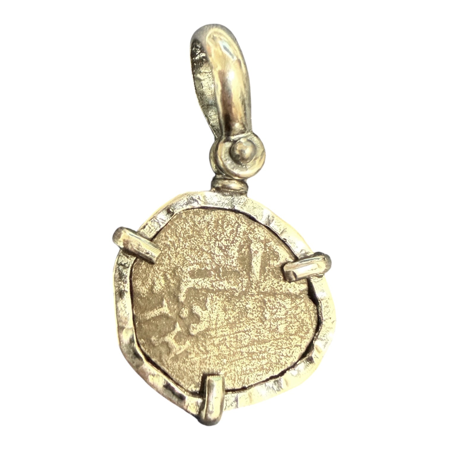 Private collection Spanish cob - 1/2 Reale - Sterling Silver Mount