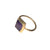 1715 Spanish Plate Fleet - Very Rare - Rectangular Dark Purple Amethyst Ring - 22k gold