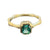 Emerald Bamboo Ring - Made with 18k Treasure Gold - Size 7.5