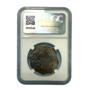 La Capitana Shipwreck - 4 Reales - Crowned "O" -  Assayer "E" (last shield design)