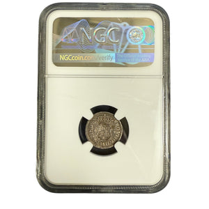El Cazador - 1/2 Reale -  Dated 1754 - 14K gold bale with diamond accents
