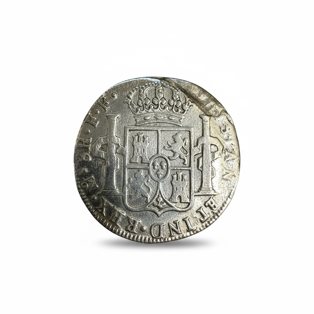 El Cazador Shipwreck - 8 Reales - Dated 1783 - Grade Fine Plus
