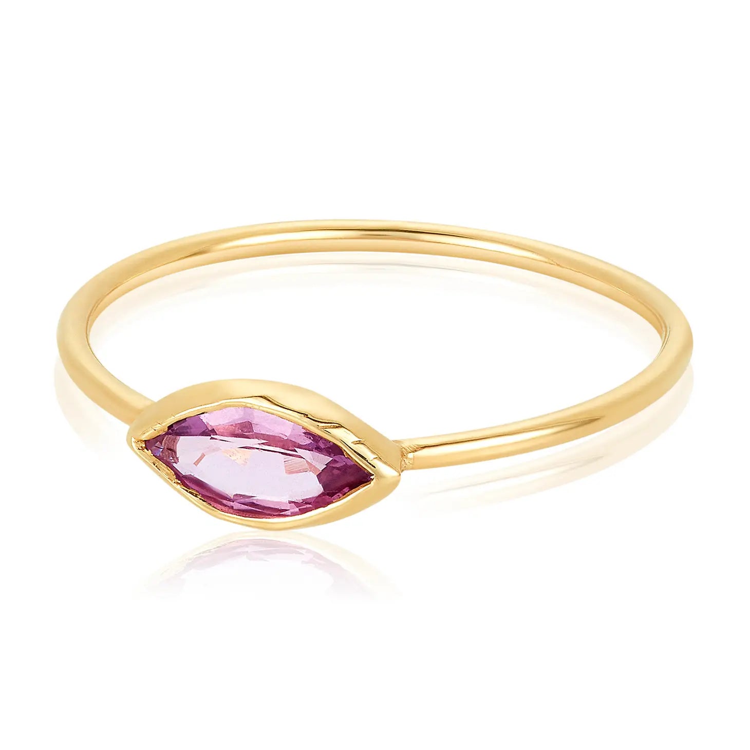 Peekaboo Ring - Pink Sapphire - Size 8