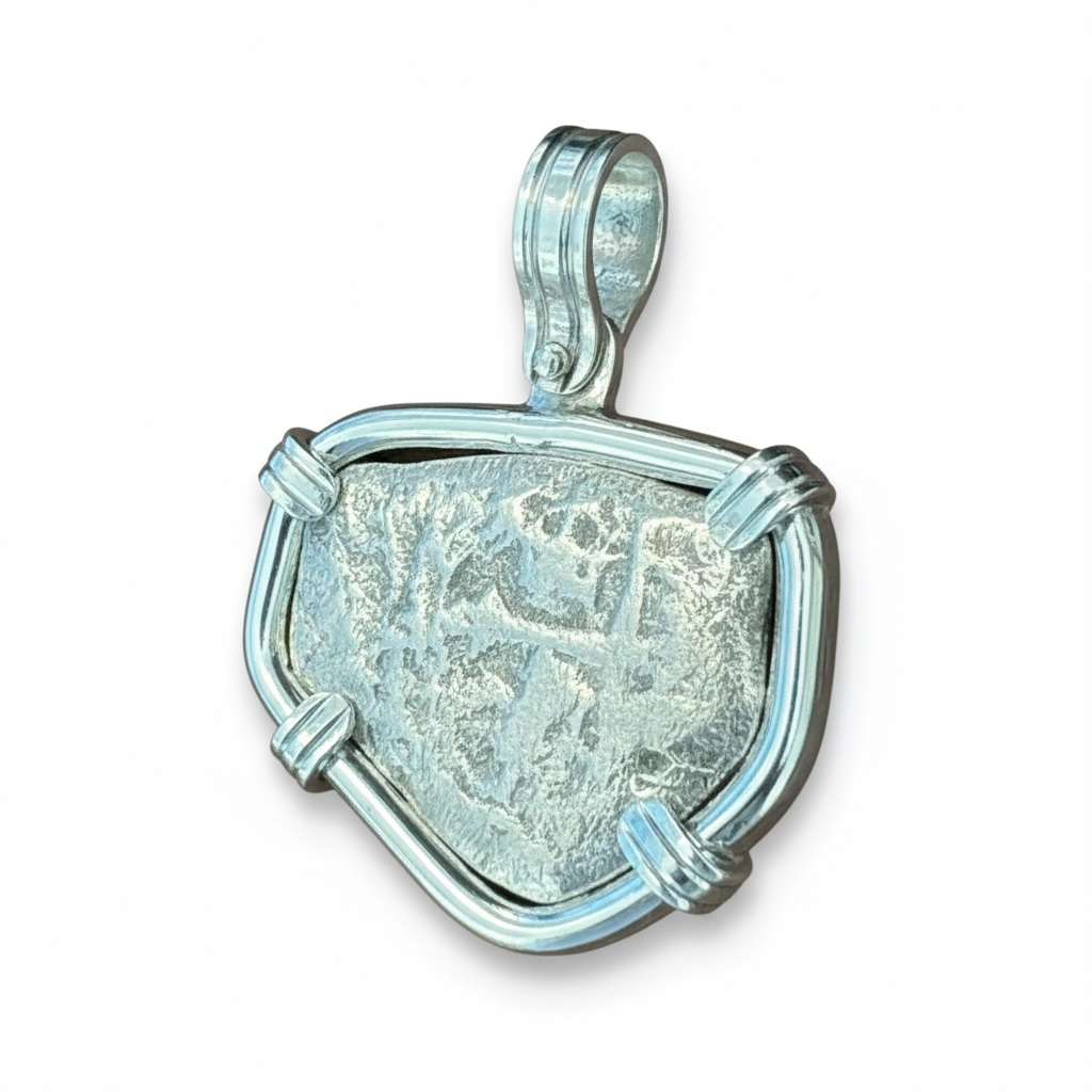 1733 Fleet Shipwreck - 2 Reales - Mexico mint - Sterling Silver Mount