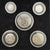 El Cazador Shipwreck Complete  Box Set.  All Five (5) coins.  8 Reales, 4 Reales, 2 Reales, 1 Reales, 1/2 Reales