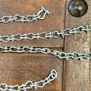 Hand-Cast Sterling Silver Shackle Chain - 24" - 51.94 grams