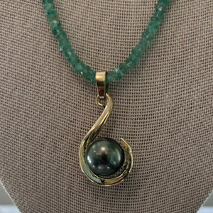 Tahitian Pearl Necklace - Presented in a Custom 14K Fish Hook.