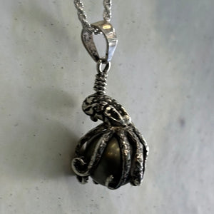 Tahitian Pearl Necklace - Presented in a Custom Sterling Silver Octopus