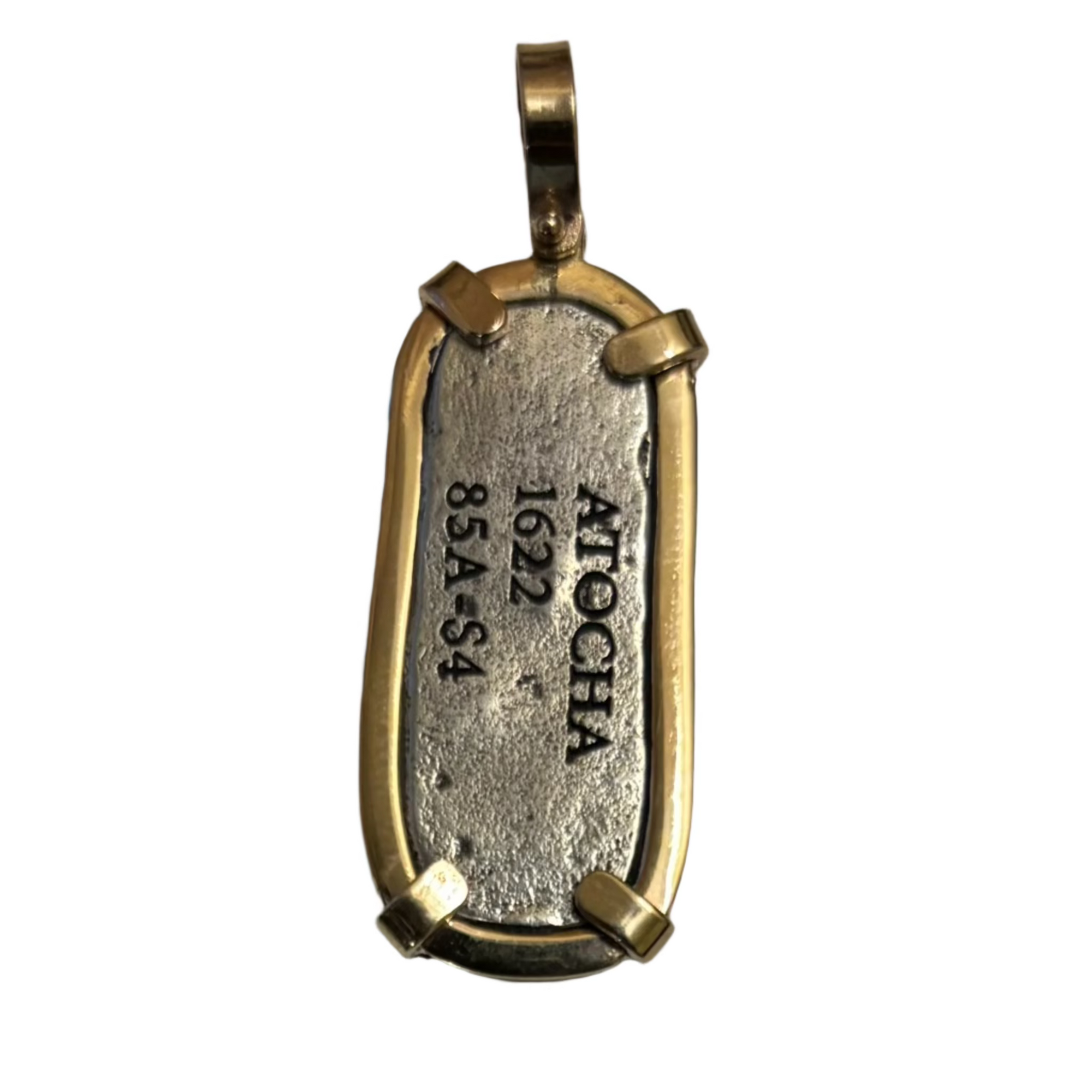 Limited Edition - Atocha Silver Bar Pendant - Mounted in 14K gold