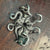 1715 Fleet Uncut Colombian Shipwreck Emerald in custom Sterling Silver Octopus by NTJ