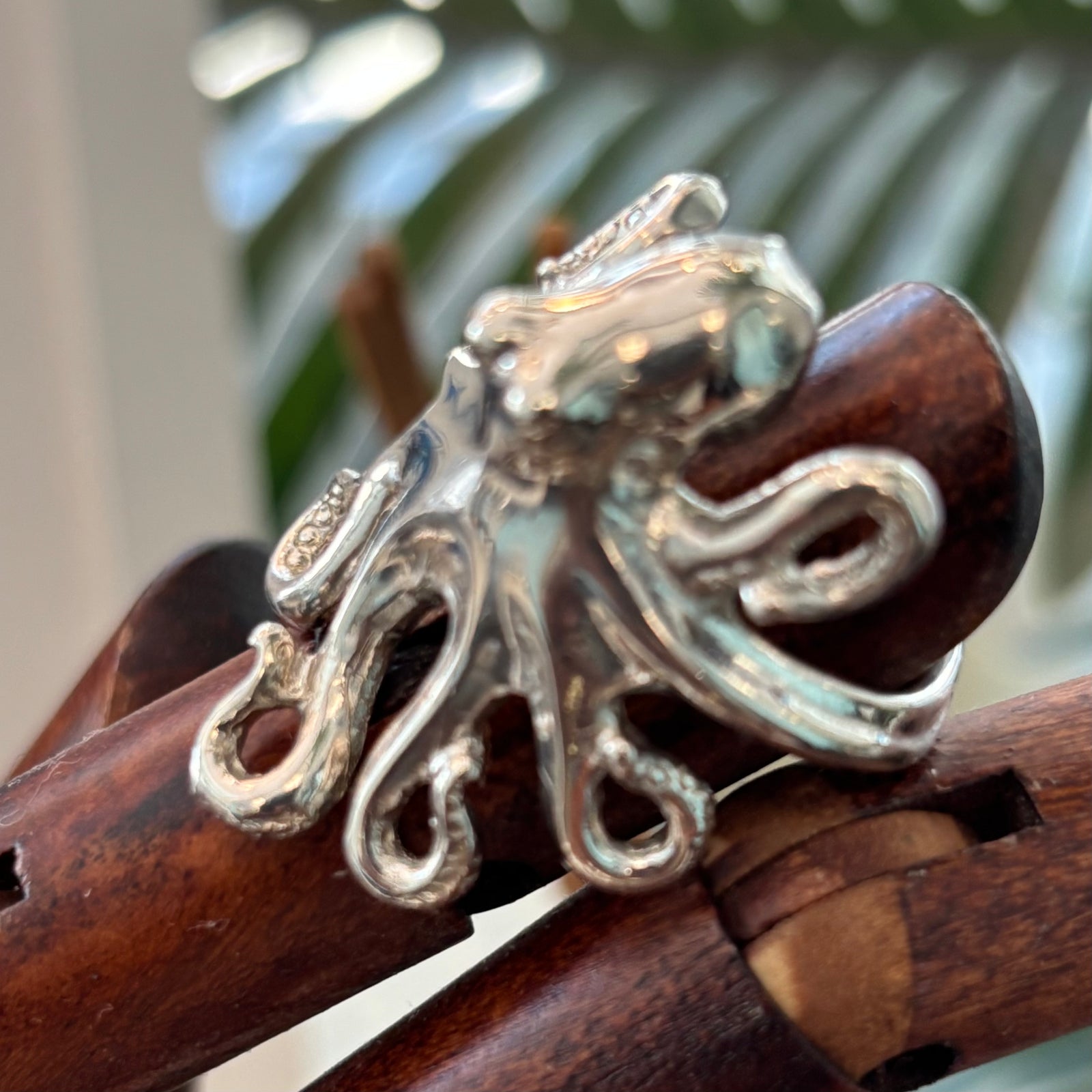 Sterling Silver Octopus Ring - Adjustable