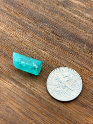 One of a Kind Mounted 1715 Fleet Uncut Colombian Shipwreck Emerald - 6.9 Carats - By NTJ