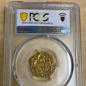 Authentic Spanish Gold Cob - 2 Escudos -Assayer "Square D" - Circa (1610-1618)