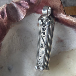 Atocha silver bar pendant - This is bar number 26/11280.  It has been mounted in Sterling Silver