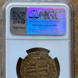 1715 Fleet Shipwreck - 8 Escudos - Lima Mint - NGC Certified - AU Details - Double dated 1712