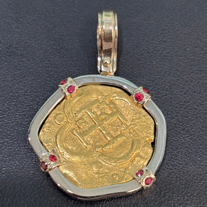 Authentic Spanish Gold Cob - 2 Escudos -Assayer "Square D" - Circa (1610-1618)
