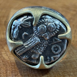 Authentic Greek - AR Tetradrachma - (Athena and the Owl) -  Circa 200 BCE