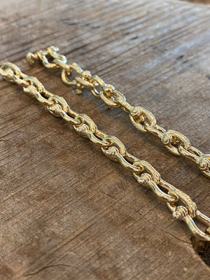 Custom 14K Gold Shackle Chain - Hand Made - 20"