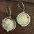 El Cazador Shipwreck - Two 1/2 Reales Coins - Dated 1780 and 1783 - Ear Ring set