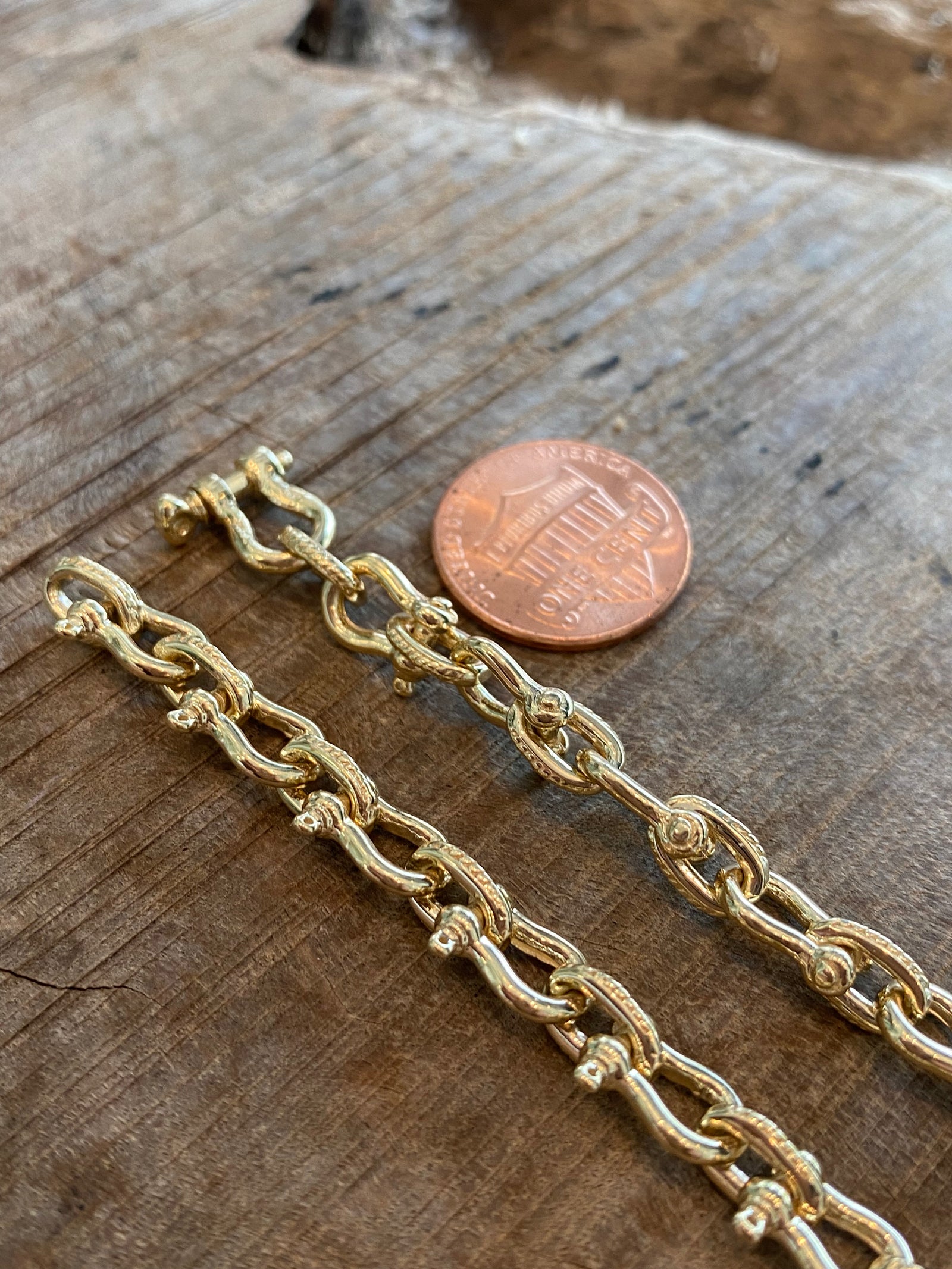 Custom Shackle Chain - 14K - Hand made