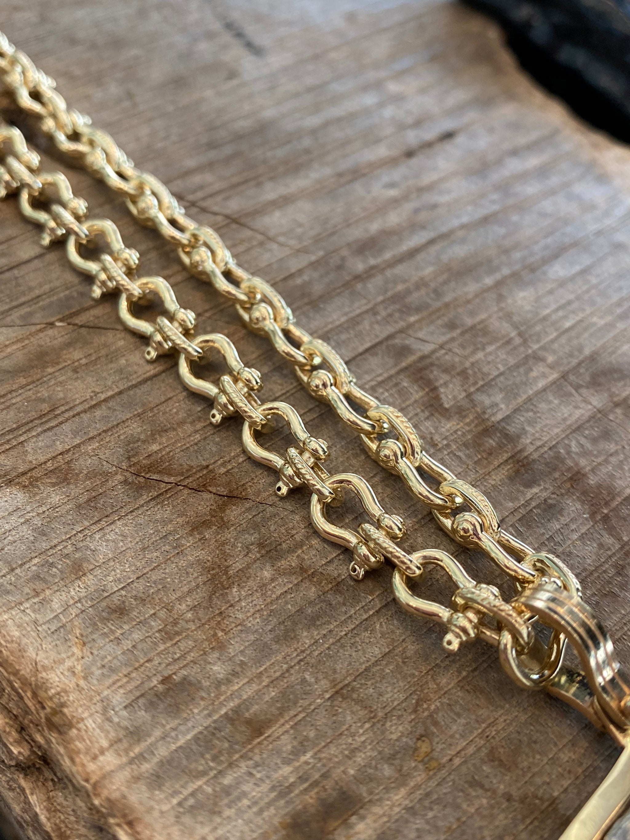 Shockles Chain Custom Shackle Chain - 14K - Hand made - Shipwreck Treasures of the Keys