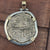 Santa Margarita Shipwreck - 8 Reales - Mounted in Sterling silver frame with 14K gold prongs and bale
