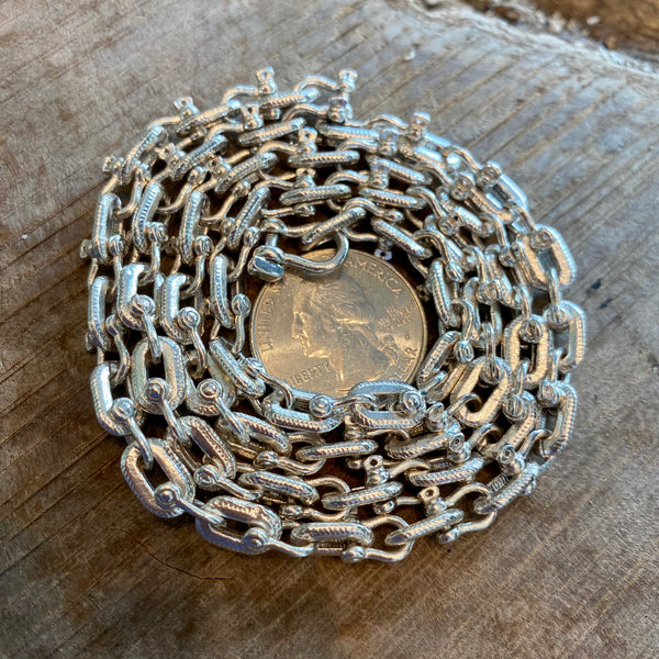Custom Shackle Chain - Hand Cast in Sterling Silver - Shipwreck ...