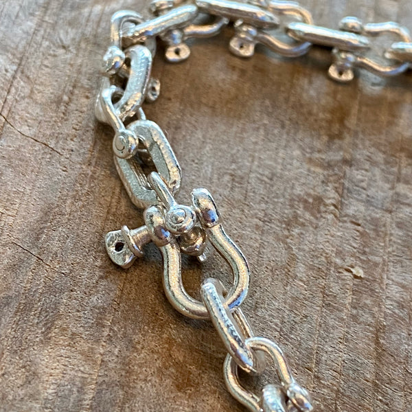Custom Shackle Chain - Hand Cast in Sterling Silver - Shipwreck ...