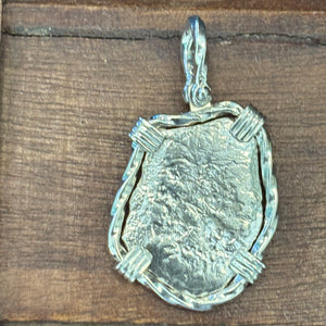 Atocha Shipwreck - 4 Reales - Grade 4 - Mounted in Sterling Silver
