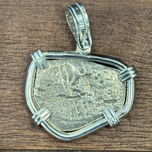1733 Fleet Shipwreck - 2 Reales - Mexico mint - Sterling Silver Mount