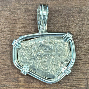 1733 Fleet Shipwreck - 2 Reales - Mexico mint - Sterling Silver Mount