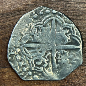 Nuestra Senora de Atocha Shipwreck - 4 Reales - Grade 2 - Assayer "T" - Partially Dated xX19