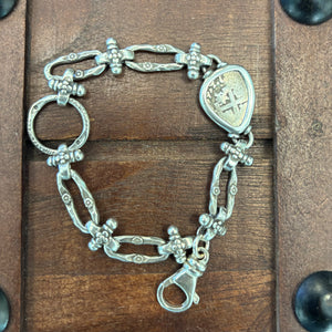 Authentic Spanish cob - 1/2 Reales - Sterling Silver Bracelet