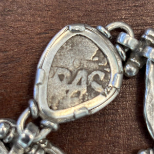 Authentic Spanish cob - 1/2 Reales - Sterling Silver Bracelet