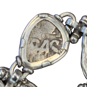 Authentic Spanish cob - 1/2 Reales - Sterling Silver Bracelet