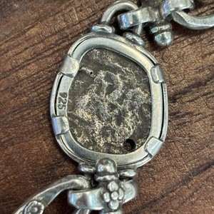 Authentic Spanish cob - 1/2 Reales - Sterling Silver Bracelet