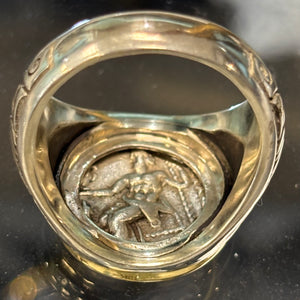 Ancient Greek - AR Drachma -  Alexander the Great Ring - Size 11