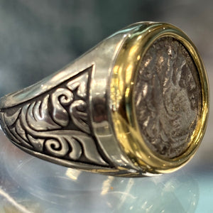 Ancient Greek - AR Drachma -  Alexander the Great Ring - Size 10 1/2
