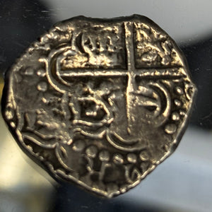 Nuestra Senora de Atocha Shipwreck - 4 Reales - Grade 1 - Assayer "T" - Double "T" assayer marks