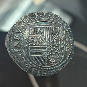 Nuestra Senora de Atocha Shipwreck - 4 Reales - Grade 1 - Assayer "D" - Star of Lima