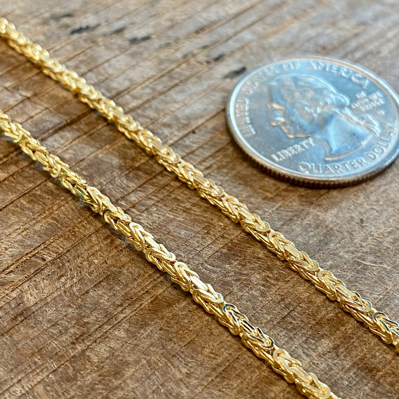 Gold Byzantine Chain - 18" - 2mm
