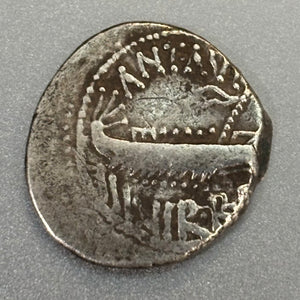 Authentic Roman Coin - AR "legionary" Denarius - Mark Anthony - Circa 32-31 BCE