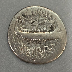 Authentic Roman Coin - AR Denarius - Mark Anthony - Circa 32-31 BCE