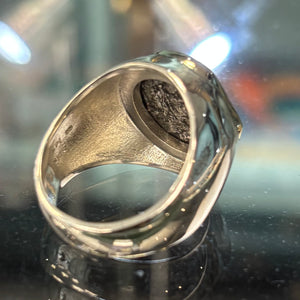 Nuestra Señora de Atocha Shipwreck - 1 Reales - Presented in a custom sterling ring with 14K bezel.