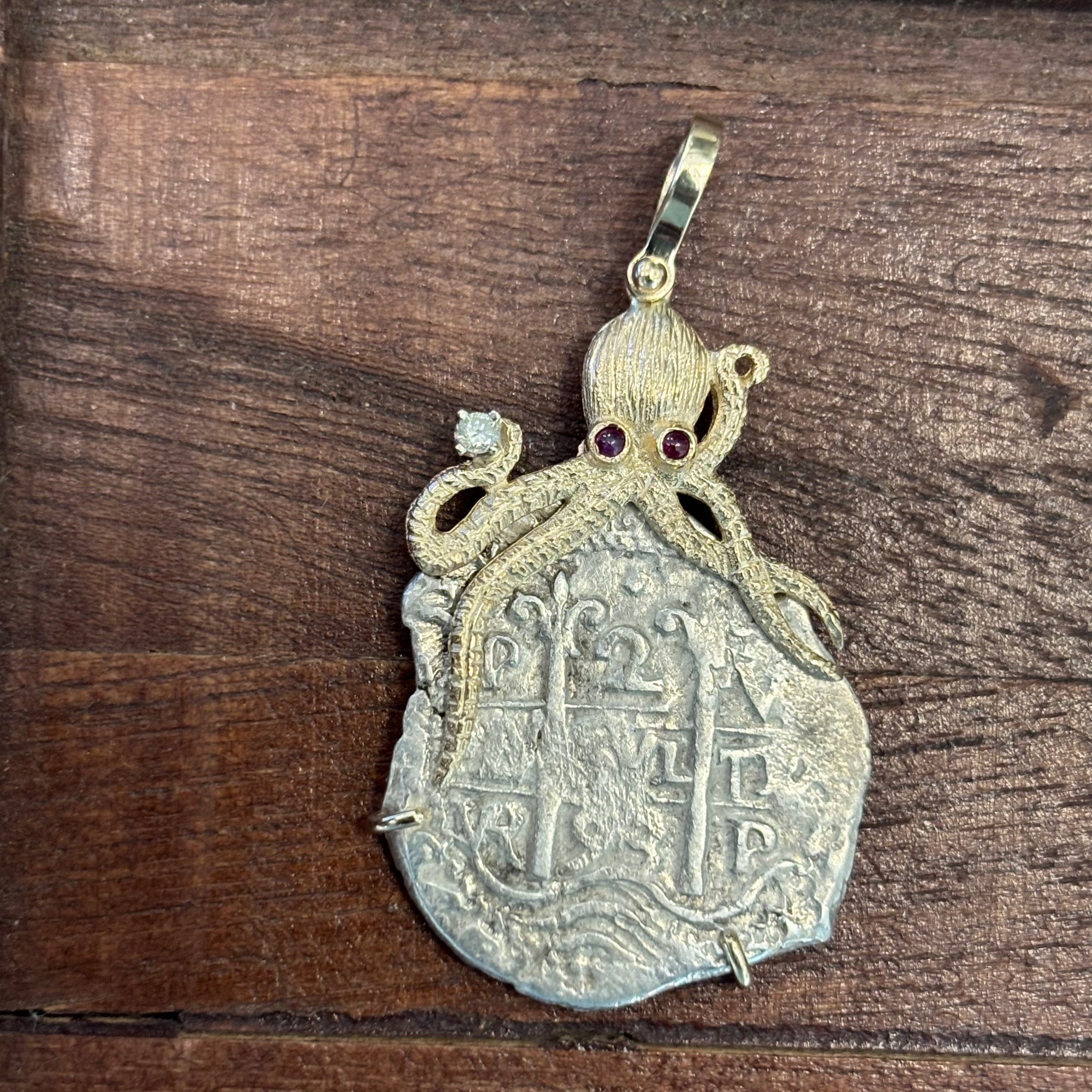 Authentic Spanish Cob - 2  Reales - "Beachcomber Series" - Dated 1693 - Assayer "VR"