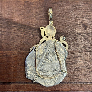 Authentic Spanish Cob - 2  Reales - "Beachcomber Series" - Dated 1693 - Assayer "VR"