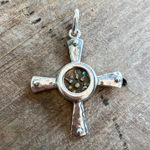Widows Mite - 2,000 year old Biblical coin minted in Judea during the time of "Jesus Christ" - Sterling Silver Cross Mount