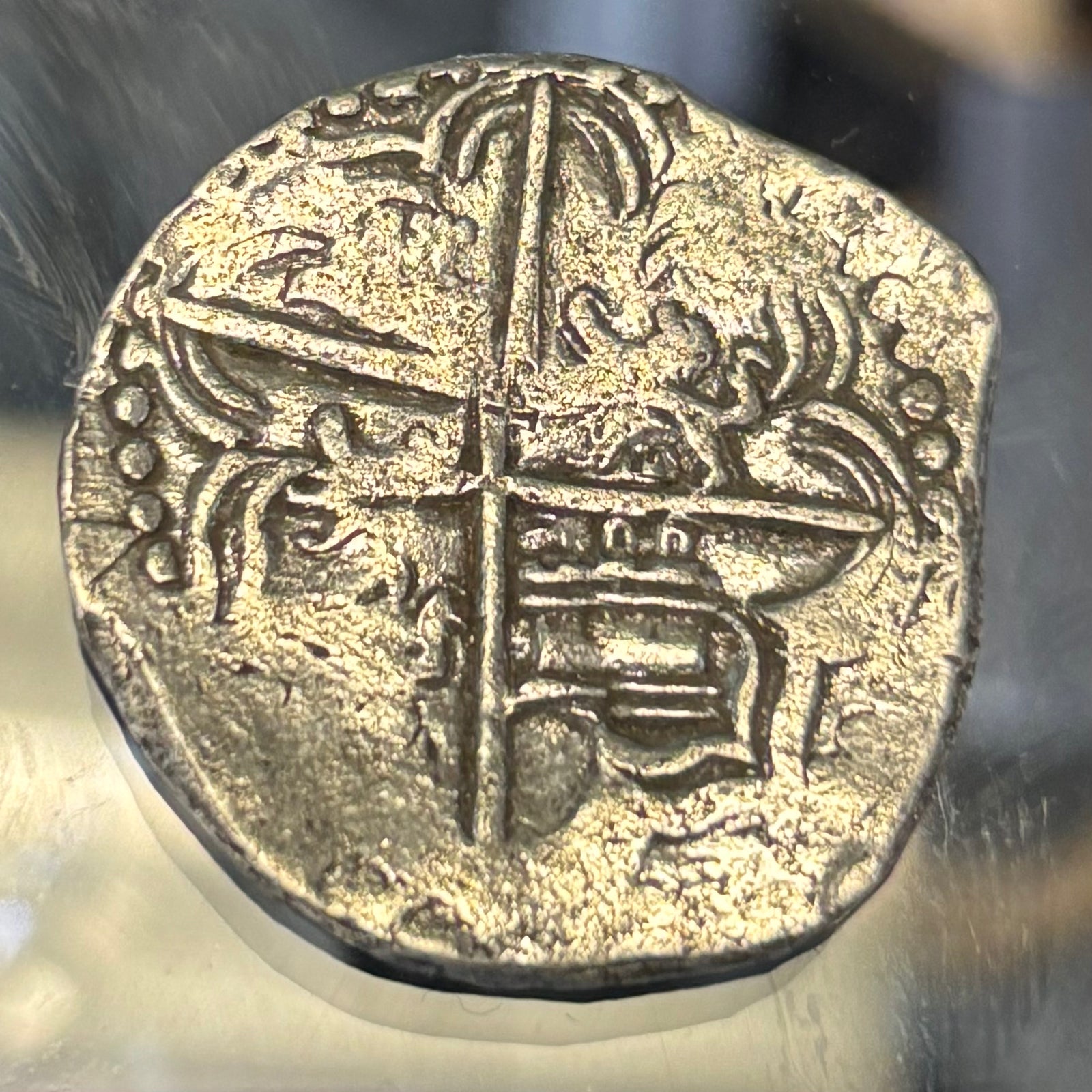 Nuestra Senora de Atocha Shipwreck - 4 Reales - Grade 2 - Double Struck on Cross side